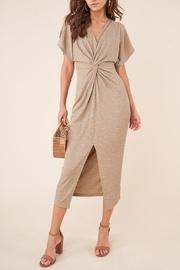  Twist-front Midi Dress