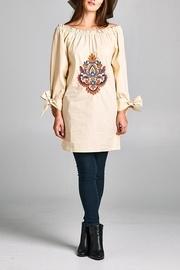  Bow Off-shoulder Tunic