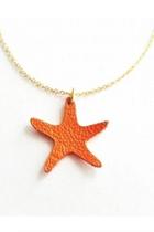  Leather Starfish Necklace