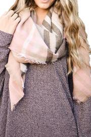  Blush Frayed Scarf