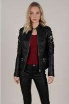  Black Studded Leather Jacket