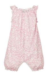  Sleeveless Romper Pink Big Floral