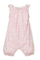  Sleeveless Romper Pink Big Floral