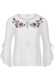  Bell-sleeve Embroidered Blouse