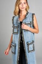  Fray Denim Vest