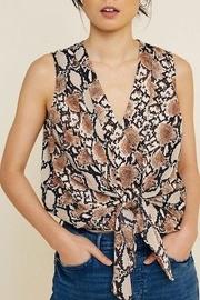  Snakeskin Tie Top