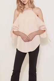  Tie-sleeve Cold-shoulder Top