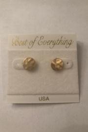  Matte Hammered Disc Earrings