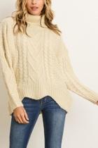  Ivory Turtleneck Sweater