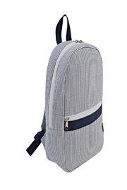  Navy Seersucker Backpack