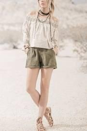  Beige Off-shoulder Top