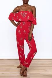  Red Tiered Jumpsuit