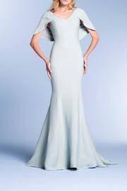  Jacquard Trumpet Gown