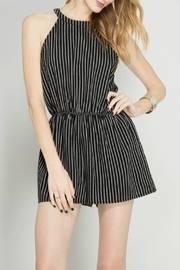 Sleeveless Striped Romper