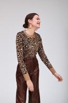  Leopard Jacquard Sweater