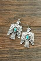  Natural Turquoise Thunderbird-earrings