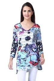  V-neck Asymmetrical Tunic