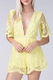  Plunge Lace Romper