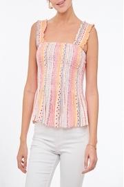  Smocked Print Top