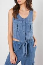  Tie-front Pocket Shirt