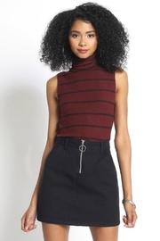  Turtleneck Sleeveless Stripe