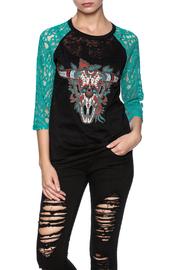  Western Skull Raglan Tee