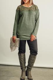  Lace Shoulder Tunic