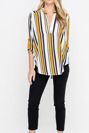  Mustard Stripe Blouse
