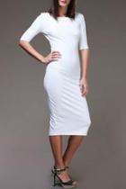  White Midi Dress