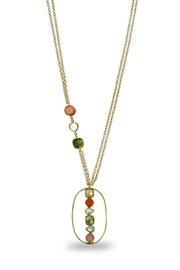  Color-pendant Long Necklace