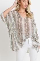  Snake Print Poncho