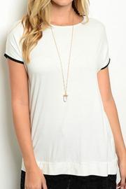  Ivory Black Top