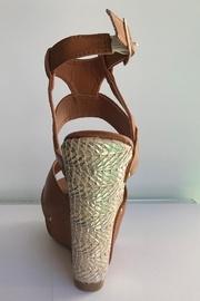  Metallic Wedge Sandal