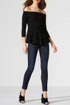  Black Off-the-shoulder Top