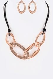  Pave Link Necklace-set