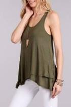  Olive Cross Over Tank