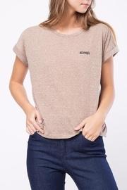  Shoulder Tee With Embroidery