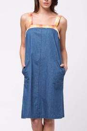  Contrast Detailed Denim Dress