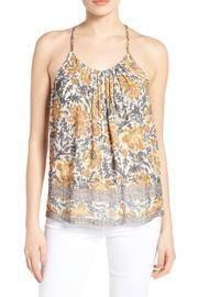  Floral Metallic Tank