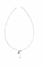  Silver Agate Charm Necklace