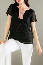  Metallic Stripes Top