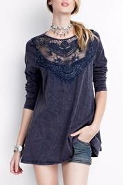  Crochet Washed Sweatshirt
