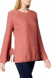 Wo By Vince Camuto Womens Earth Pink Texture Stitch Top