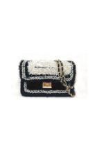  Boucle Handbag With Pearl Adornments