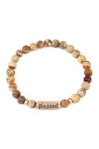  Blessed Natural-stone Message-bracelet