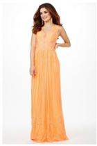  Lace Orange Gown