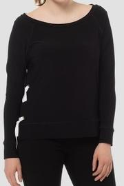  Black/white Side-laced Top