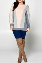  Blush Colorblock Sweater