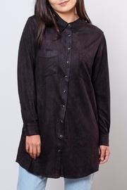  Long Suede Shirt