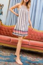  Striped Smocked Dress